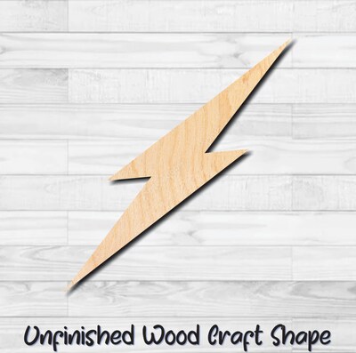 Lightning Bold Arrow 4 Unfinished Wood Shape Blank Laser Cutout Woodcraft Craft Supply ARR-028 - image1
